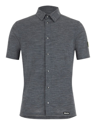 Santini Gravel Summer Technical Men's Short Sleeve Shirt - Grey