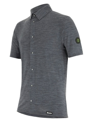 Santini Gravel Summer Technical Men's Short Sleeve Shirt - Grey