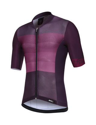 Santini Tono 2.0 FZ Men's Short Sleeve Jersey - Bordeaux