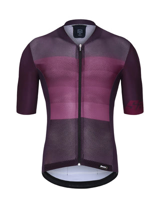 Santini Tono 2.0 FZ Men's Short Sleeve Jersey - Bordeaux