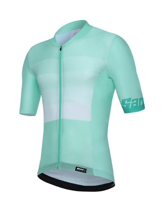 Santini Tono 2.0 FZ Men's Short Sleeve Jersey - Light Blue