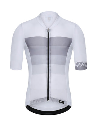 Santini Tono 2.0 FZ Men's Short Sleeve Jersey - White