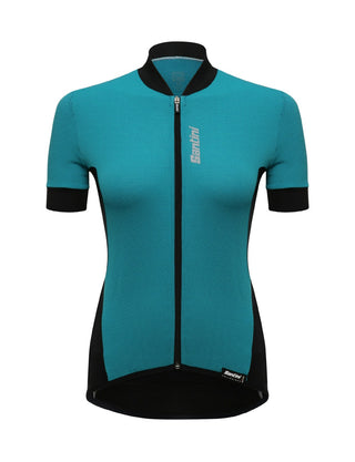 Santini Brio Women's Short Sleeve Jersey - Aqua