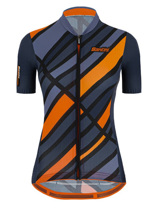 Santini Eco Sleek Raggi C2W Women's Short Sleeve Jersey - Nautica Blue
