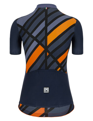 Santini Eco Sleek Raggi C2W Women's Short Sleeve Jersey - Nautica Blue