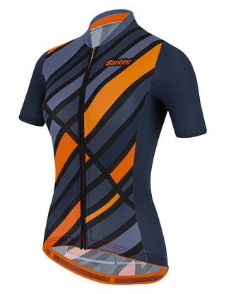 Santini Eco Sleek Raggi C2W Women's Short Sleeve Jersey - Nautica Blue