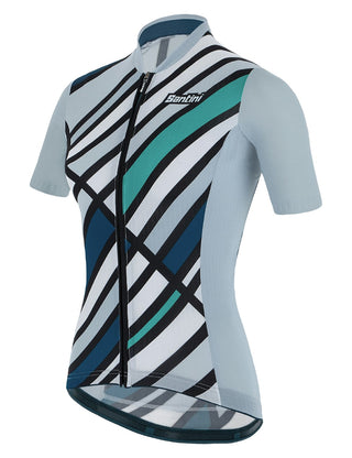 Santini Eco Sleek Raggi C2W Women's Short Sleeve Jersey - Silver