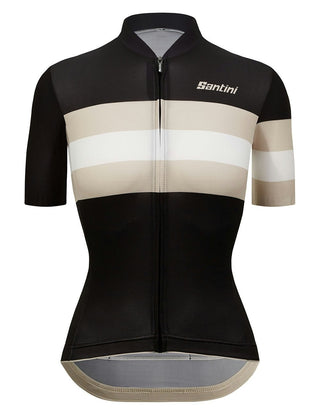 Santini Eco Sleek Bengal Women's Summer Short Sleeve Jersey - Black