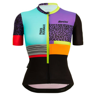Santini Paris Roubaix Forger Des Heroes Women's Short Sleeve Jersey - Mixed Colours