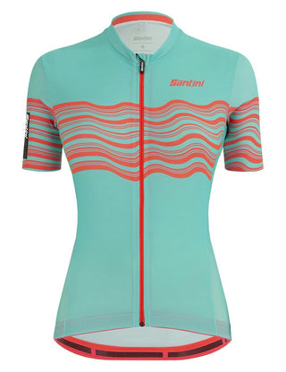 Santini Tono Profilo Women's Short Sleeve Jersey - Aqua