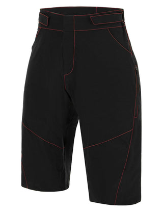 Santini Mountain Women's Outer Shorts - Black/Fluro Pink