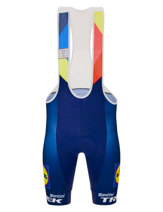 Santini Lidl Trek Team Replica Bib-Shorts Ecomax - Blue