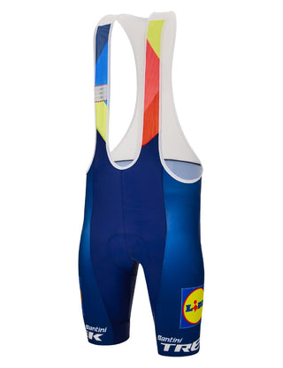 Santini Lidl Trek Team Replica Bib-Shorts Ecomax - Blue