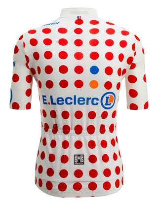 Santini Tour De France Climber Men's Short Sleeve Leaders Jersey - White/Red