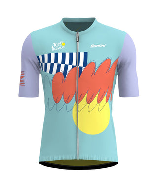 Santini TDF Nice Stage Short Sleeve Jersey - Print