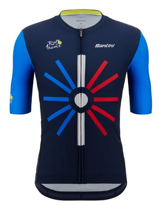 Santini Tour De France Trionfo Champs Elysees Stage Men's Jersey - Blue