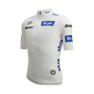 Santini Tour De France Young Rider Leaders Short Sleeve Jersey - White