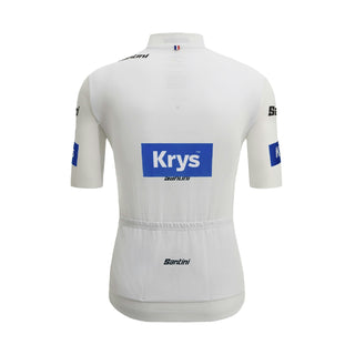 Santini Tour De France Young Rider Leaders Short Sleeve Jersey - White