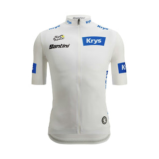 Santini Tour De France Young Rider Leaders Short Sleeve Jersey - White
