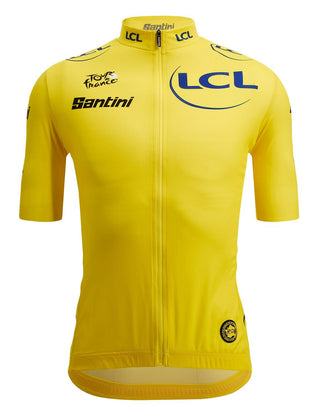 Santini Tour De France Men's Short Sleeve Leaders Jersey - Yellow