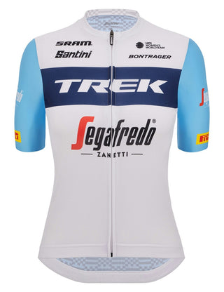 Santini Trek Segafredo Women's Team Fanline Short Sleeve Jersey - Light Blue