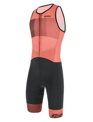 Santini Freccia Redux Sleeveless Aero Trisuit - Granatina Pink
