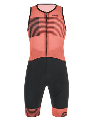 Santini Freccia Redux Sleeveless Aero Trisuit - Granatina Pink