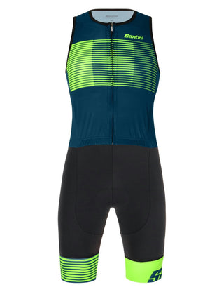 Santini Freccia Redux Sleeveless Aero Trisuit - Fluro Green
