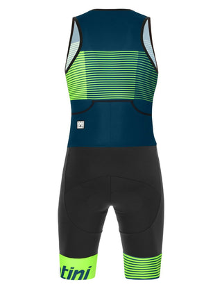 Santini Freccia Redux Sleeveless Aero Trisuit - Fluro Green