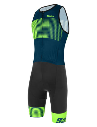 Santini Freccia Redux Sleeveless Aero Trisuit - Fluro Green