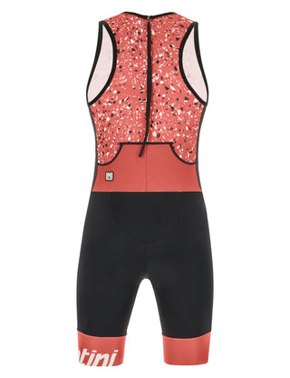 Santini Pietra Sleek Men's Sleeveless Trisuit - Granatina Pink