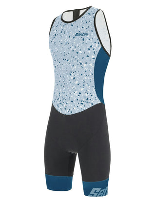 Santini Pietra Sleek Men's Sleeveless Trisuit - Teal