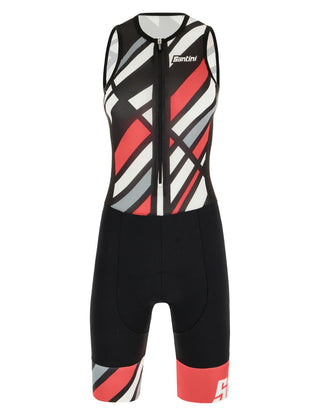 Santini Raggio Redux Women's Sleeveless Aero Trisuit - Granatina Pink