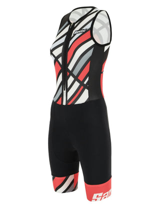 Santini Raggio Redux Women's Sleeveless Aero Trisuit - Granatina Pink