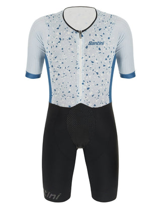 Santini Viper Pietra Men's Short Sleeve Trisuit - Teal