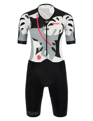 Santini Viper Maui short Sleeve Women's Trisuit - Granatina Pink