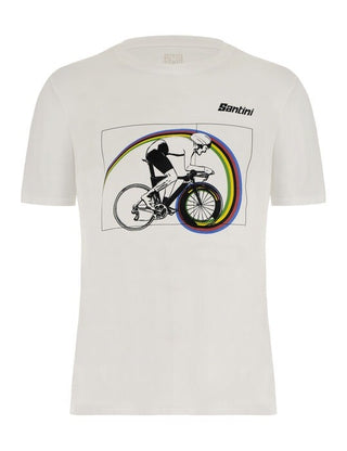 Santini UCI Official Time Trial Short Sleeve T-Shirt - White