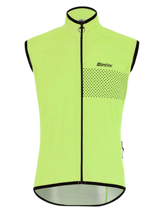 Santini Guard Nimbus Men's Rain Vest - Fluro Green