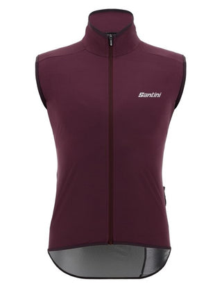 Santini Guard Nimbus Pocketable Men's Rain Vest - Burgundy