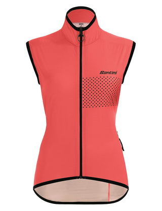Santini Guard Nimbus Women's Rainproof Vest - Granatina Pink