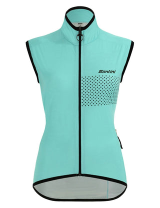 Santini Guard Nimbus Women's Rainproof Vest - Aqua
