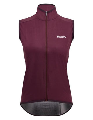 Santini Guard Nimbus Women's Rainproof Packable Vest - Burgundy