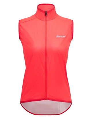 Santini Guard Nimbus Women's Rainproof Packable Vest - Granatina Pink