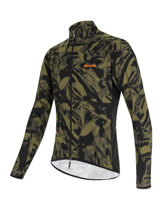 Santini Gravel Nebula Men's Windbreaker Jacket - Camo Green