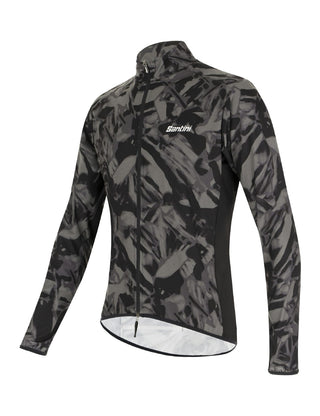 Santini Gravel Nebula Men's Windbreaker Jacket - Grey Camo