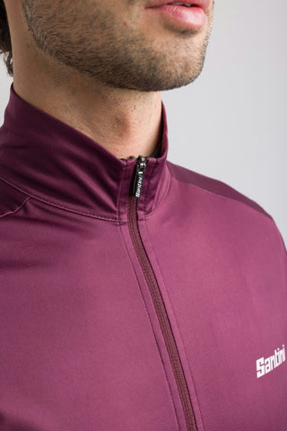 Santini Nebula 3W Men's Wind Breaker Jacket - Maroon