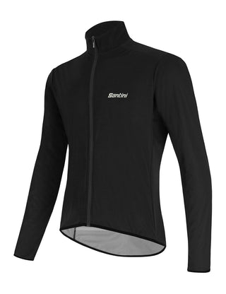 Santini Nebula Puro Men's Wind Breaker Jacket - Black Nero