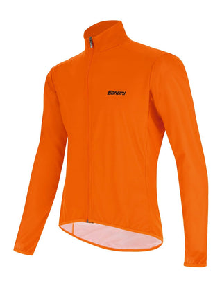 Santini Nebula Puro Men's Wind Breaker Jacket - Fluro Orange