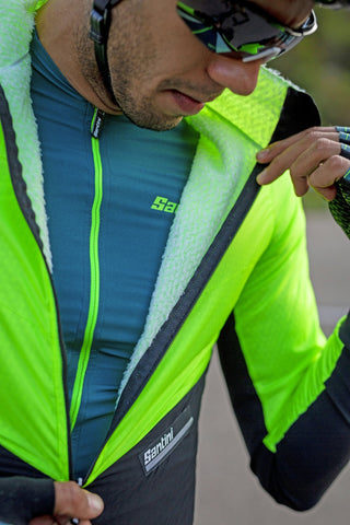 Santini Redux Vigor Men's Jacket - Fluro Green