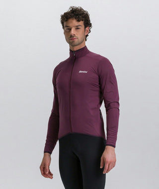 Santini Guard Nimbus Pocketable Men's Rain Jacket - Burgundy